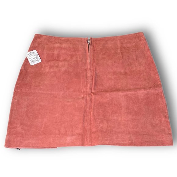 Free People, BLANKNYC, El Dorado Skirt, Dusty Coral, Leather, Mini Skirt, Siz 31 - Picture 7 of 8